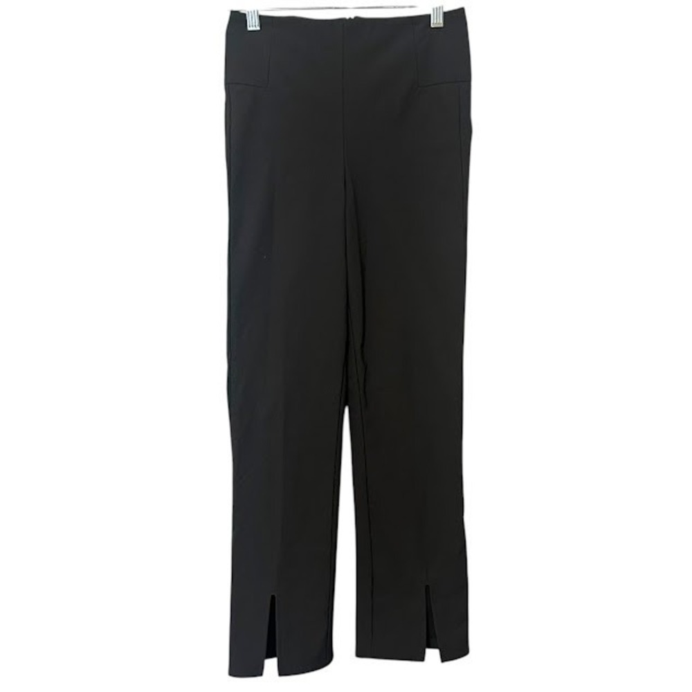 Athleta Gray Wander Slim Straight Crop‎ Nylon Slit Ankle Pants Womens 0